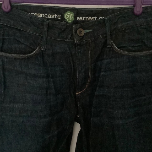 Earnest Sewn Blue Organic Straight Leg Denim Jeans Size 31 NEW WITHOUT TAGS - Picture 3 of 13
